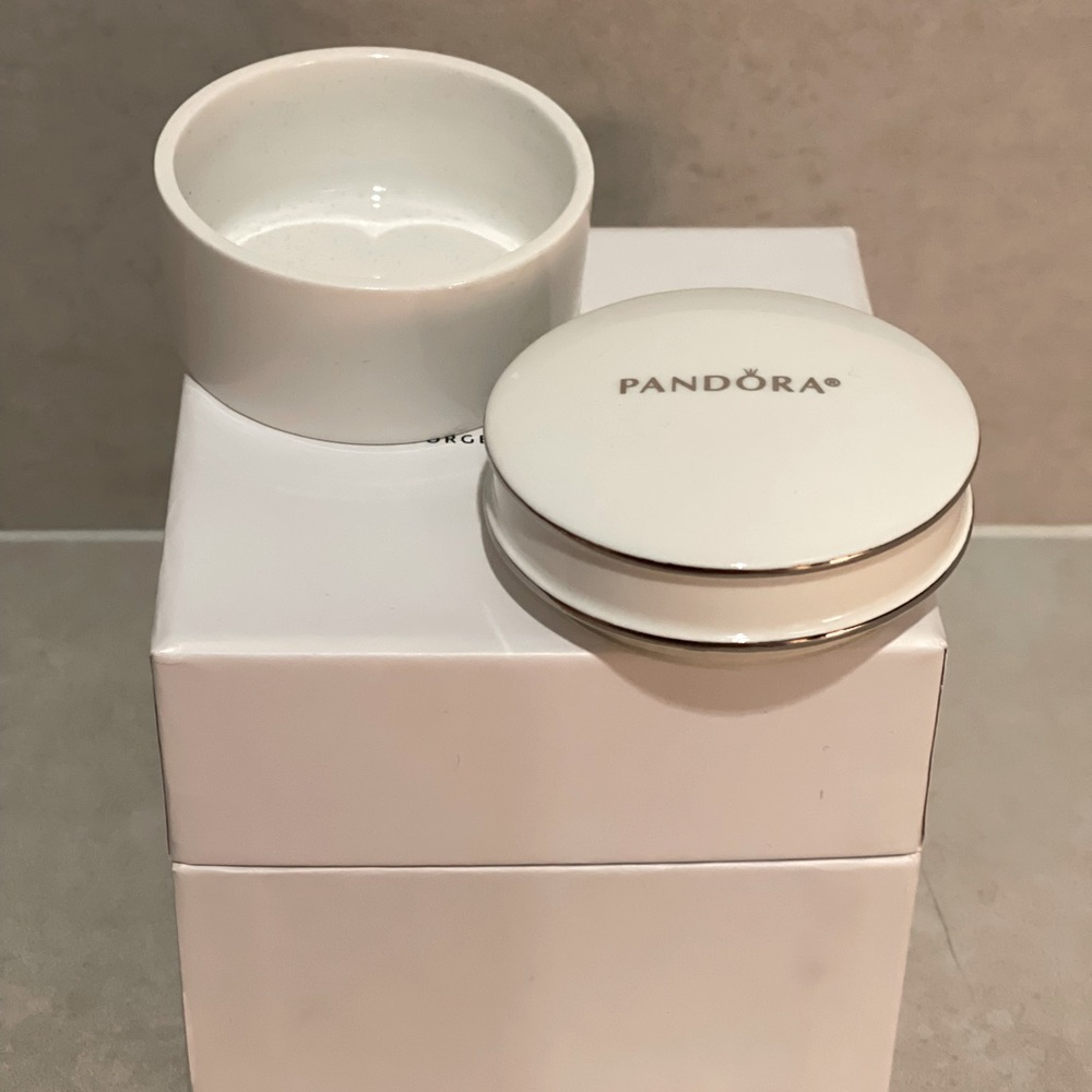 Authentic NEW Pandora Ceramic Ring/Earring/Charm Box - Limited Edition.